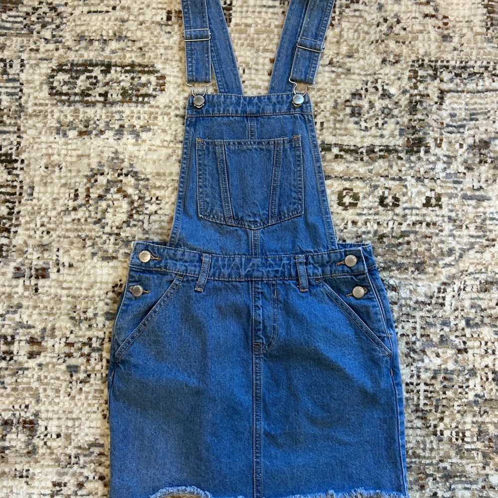 Iris Jeans Denim Blue Skirt Overalls